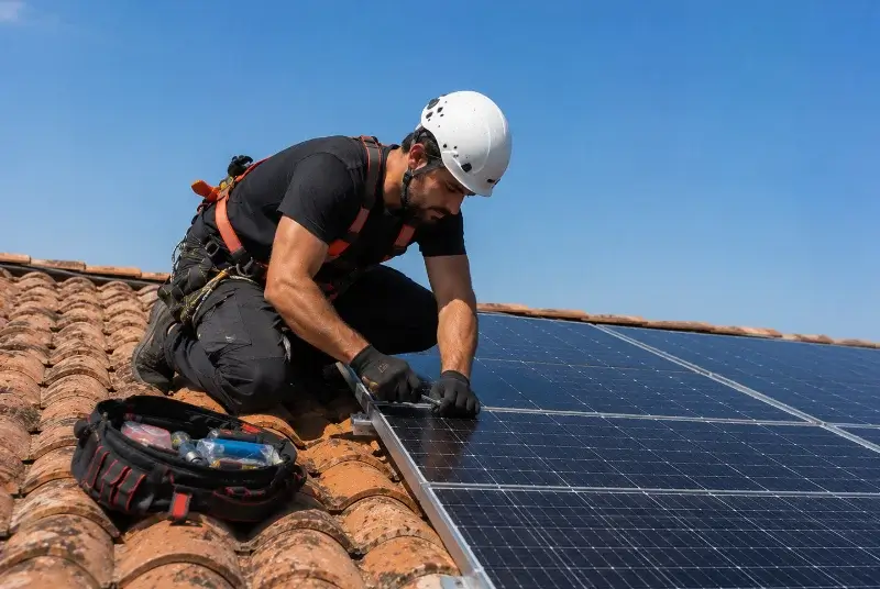 Maintenance et monitoring de panneaux solaires à Méthamis