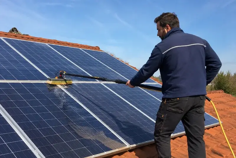 Nettoyage et entretien de panneaux solaires à Méthamis